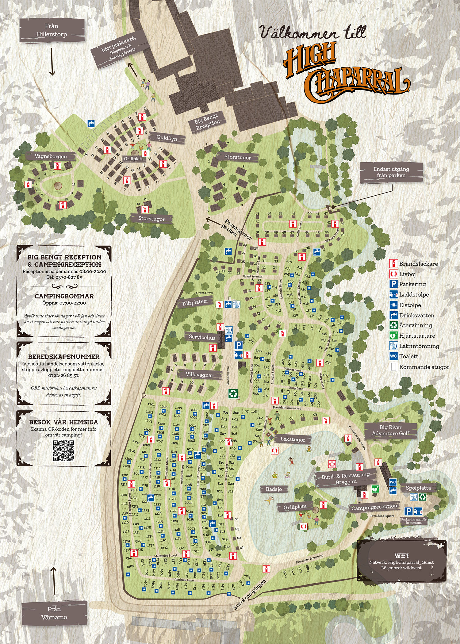 High Chaparral Campingkarta